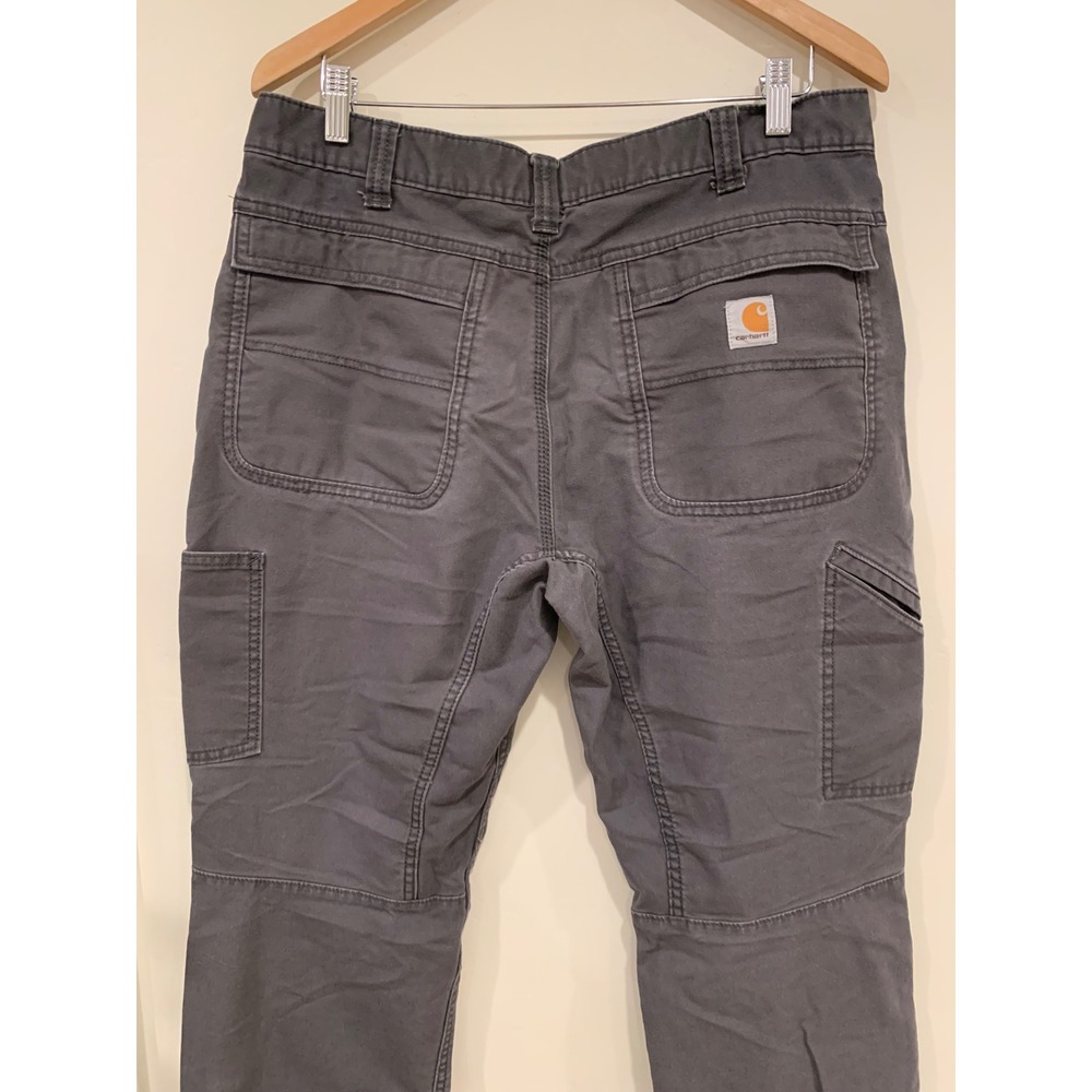 Carhartt Mens Relaxed Fit Cargo Pants Dark Gray Articulated‎ Knee 34x28 Workwear - Picture 3 of 10